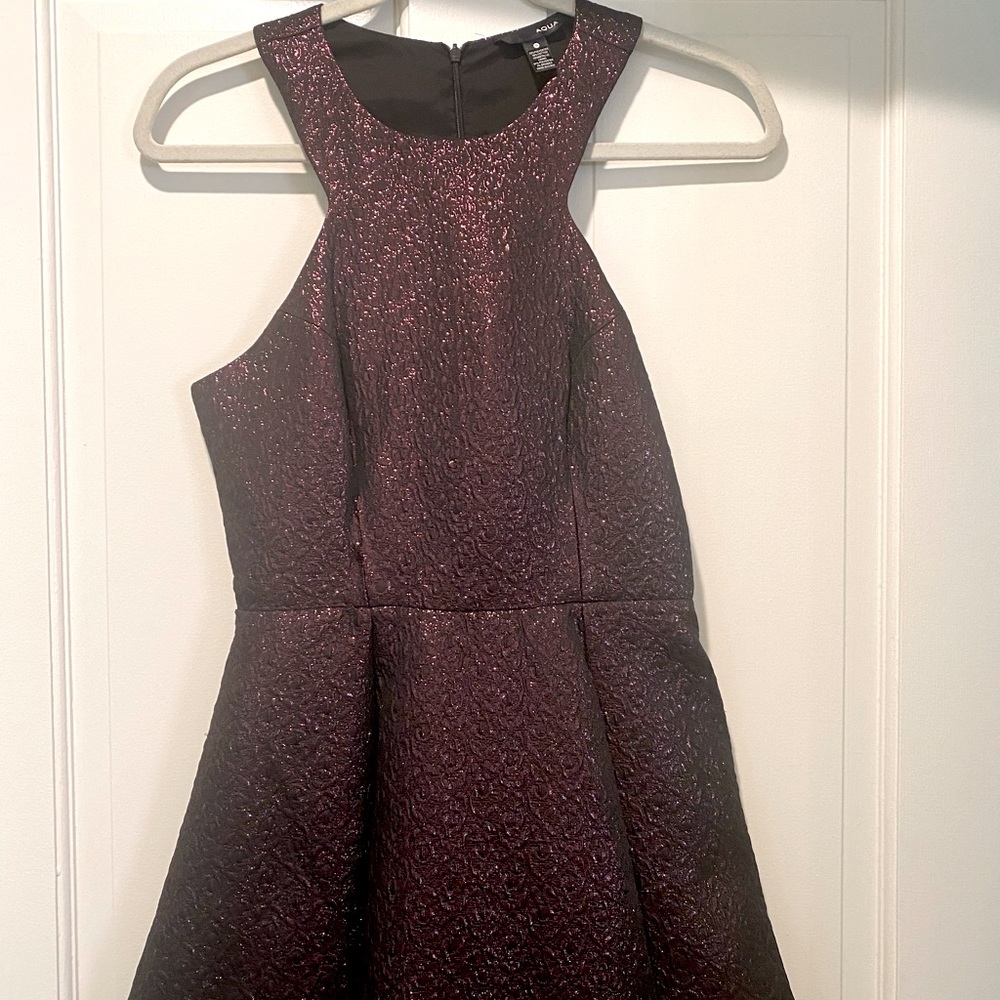 Aqua black and purple metallic dress, size small!